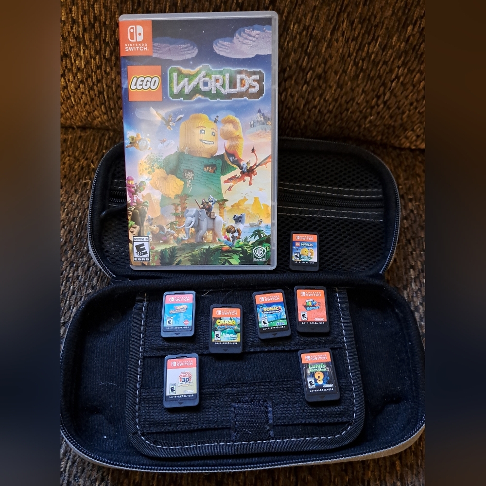 Nintendo Switch Games 8 Total - Black Case Included